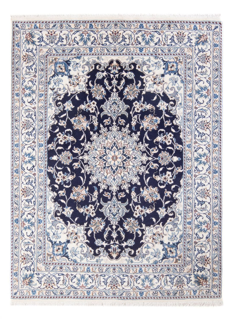 Tapis persan - Nain - Royal - 197 x 147 cm - bleu foncé