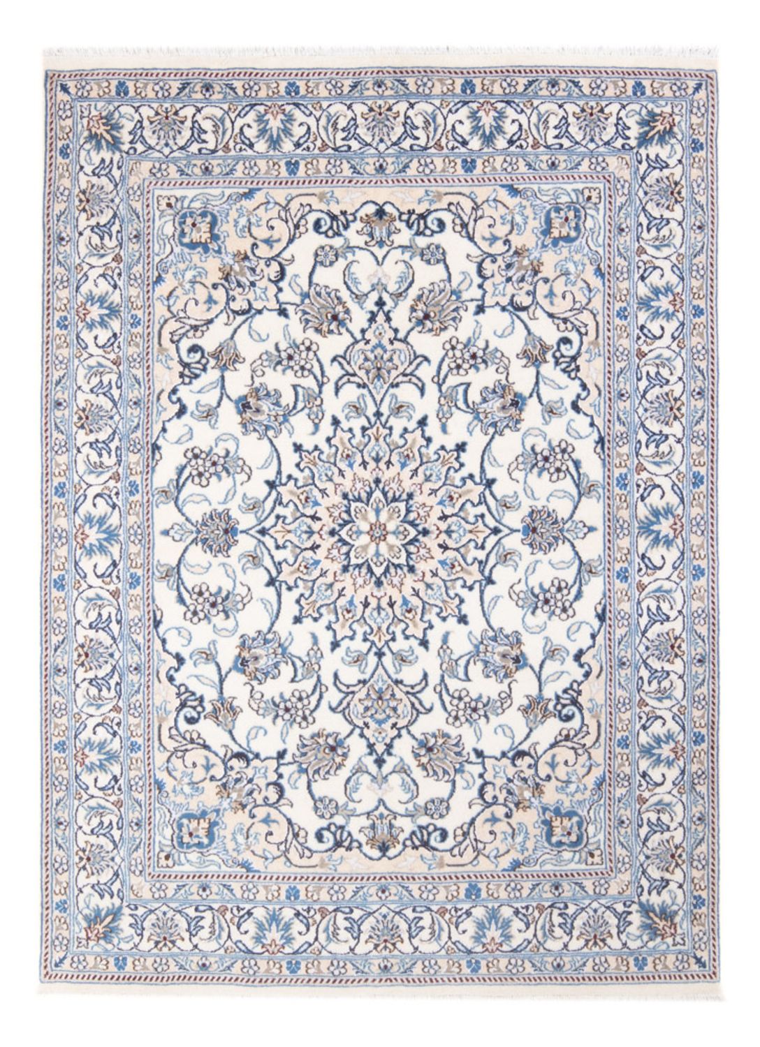 Tapis persan - Nain - Royal - 201 x 148 cm - crème
