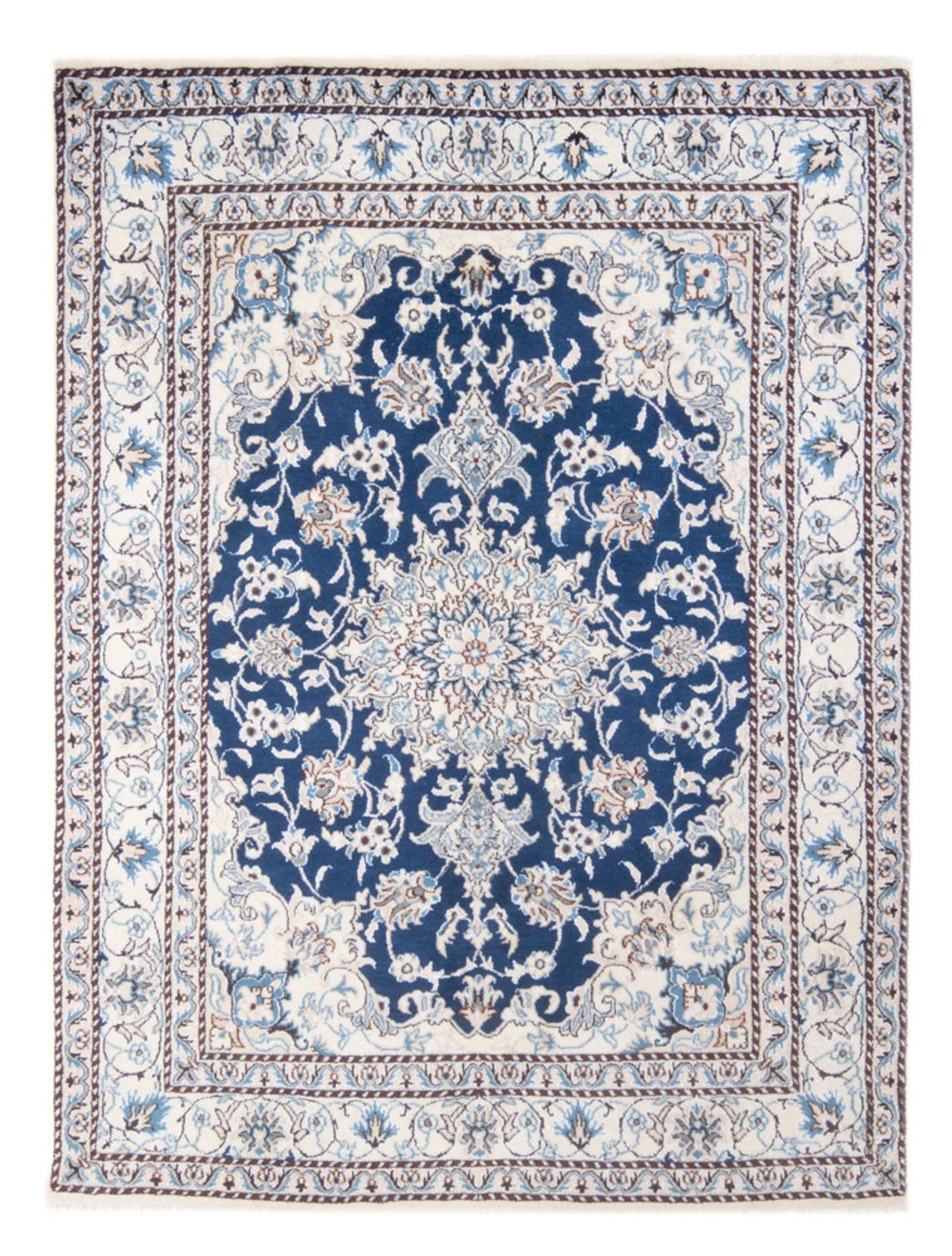 Tapis persan - Nain - Royal - 203 x 144 cm - bleu