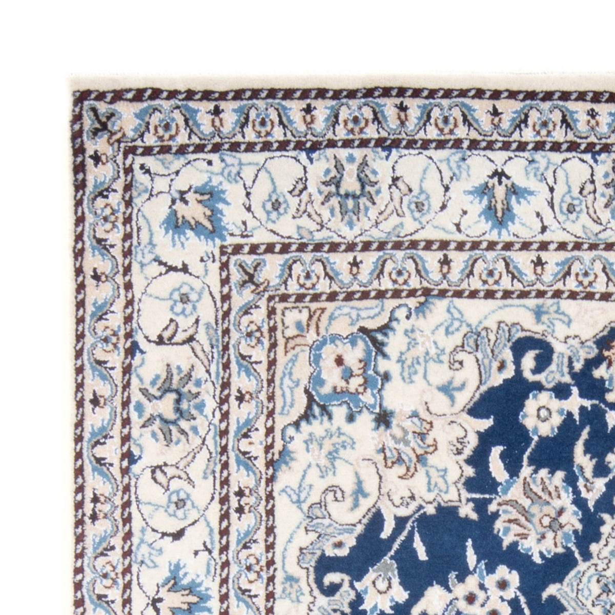 Tapis persan - Nain - Royal - 203 x 144 cm - bleu