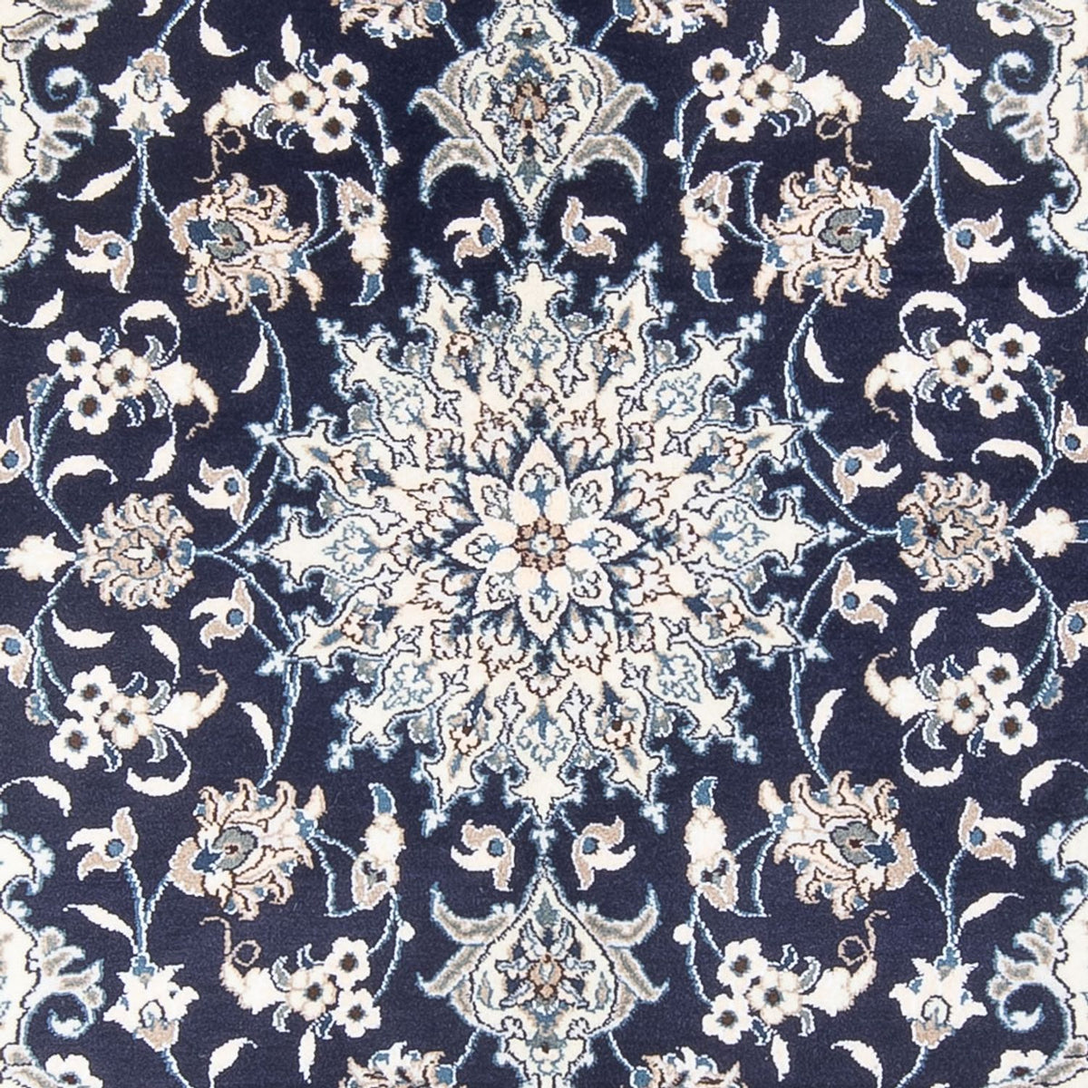 Tapis persan - Nain - Royal - 203 x 147 cm - bleu foncé
