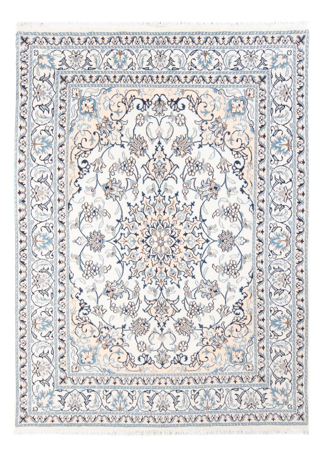 Tapis persan - Nain - Royal - 200 x 144 cm - crème