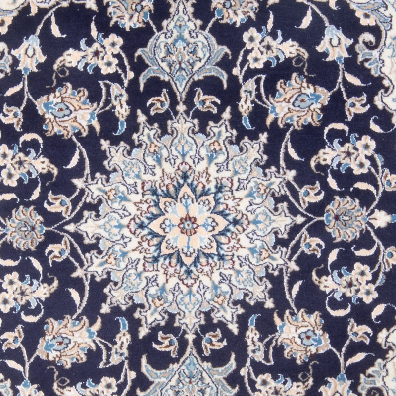 Tapis persan - Nain - Royal - 201 x 145 cm - bleu foncé