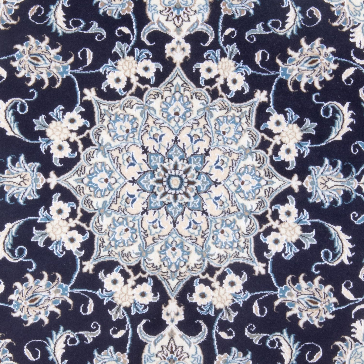 Tapis persan - Nain - Royal - 213 x 150 cm - bleu foncé