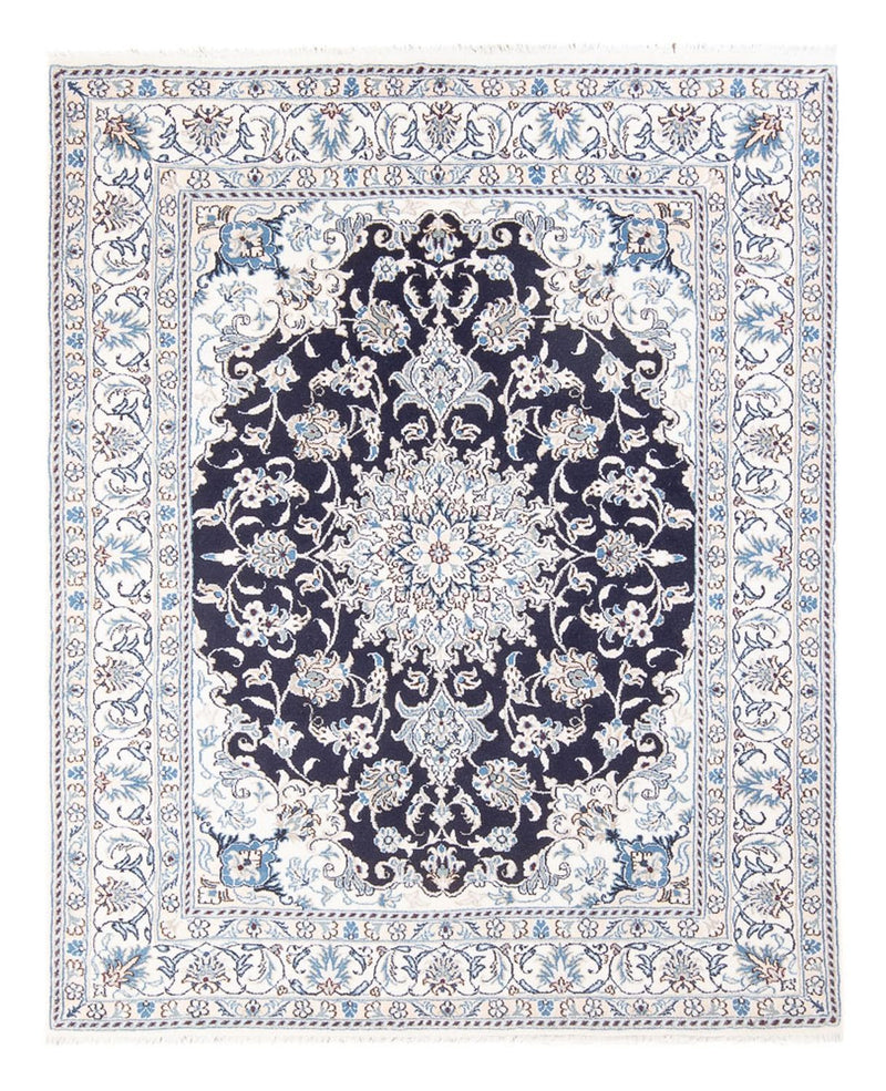 Tapis persan - Nain - Royal - 190 x 149 cm - bleu foncé