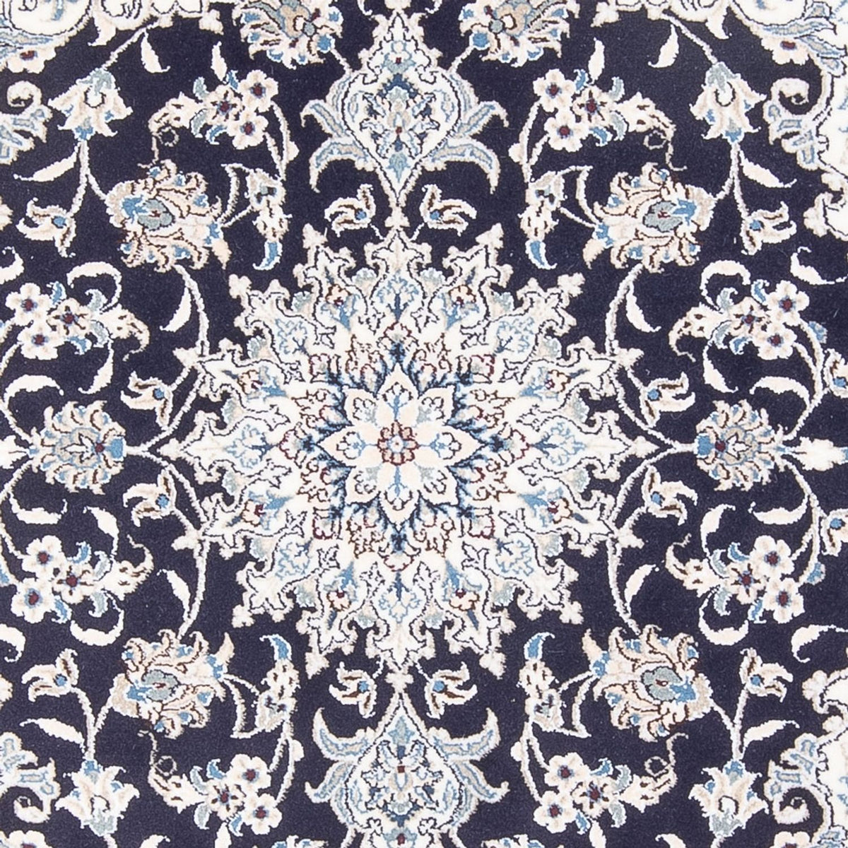 Tapis persan - Nain - Royal - 190 x 149 cm - bleu foncé