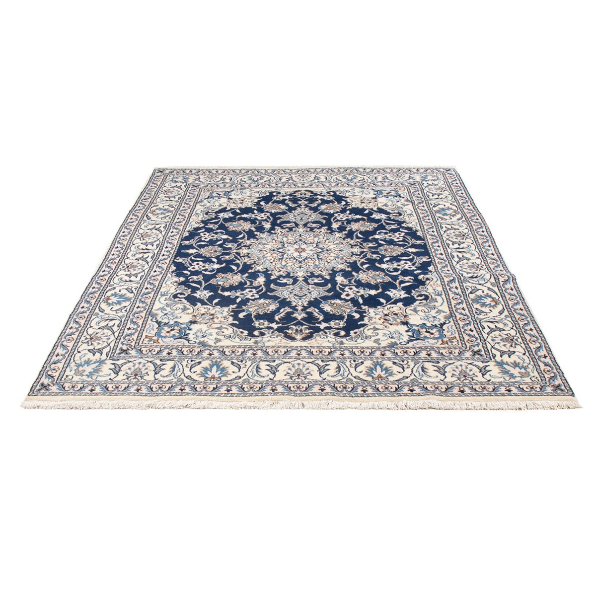 Tapis persan - Nain - Royal - 201 x 146 cm - bleu