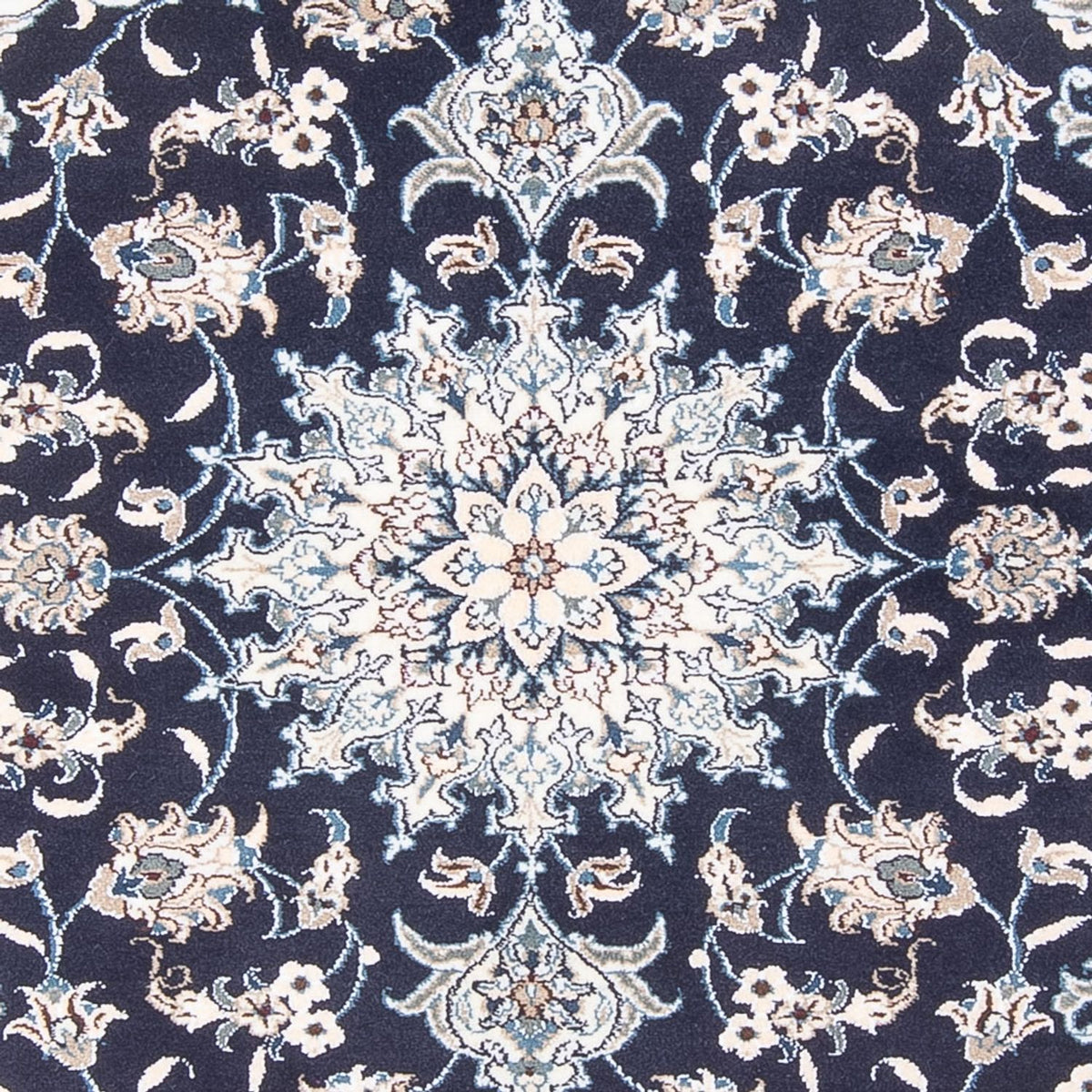 Tapis persan - Nain - Royal - 194 x 145 cm - bleu foncé
