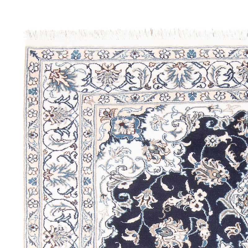Tapis persan - Nain - Royal - 194 x 145 cm - bleu foncé