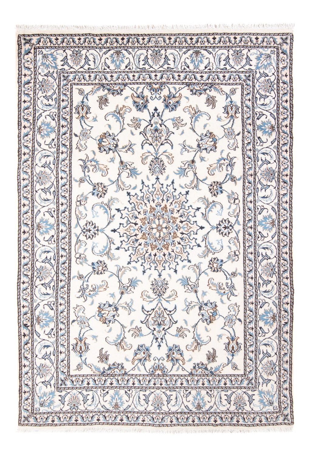 Tapis persan - Nain - Royal - 210 x 144 cm - crème