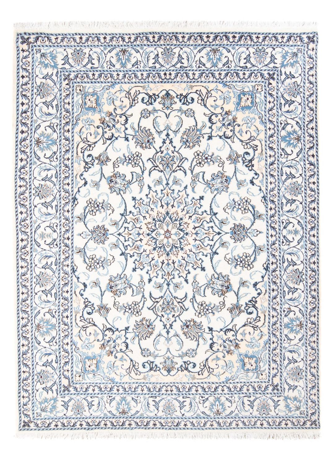Tapis persan - Nain - Royal - 200 x 150 cm - crème