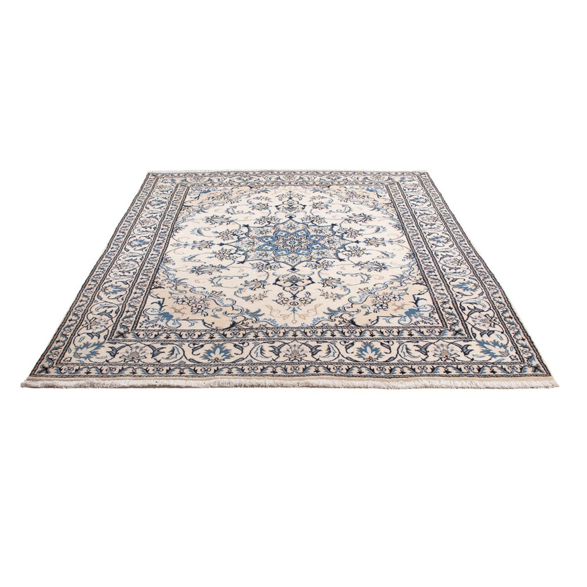Tapis persan - Nain - Royal - 207 x 150 cm - crème