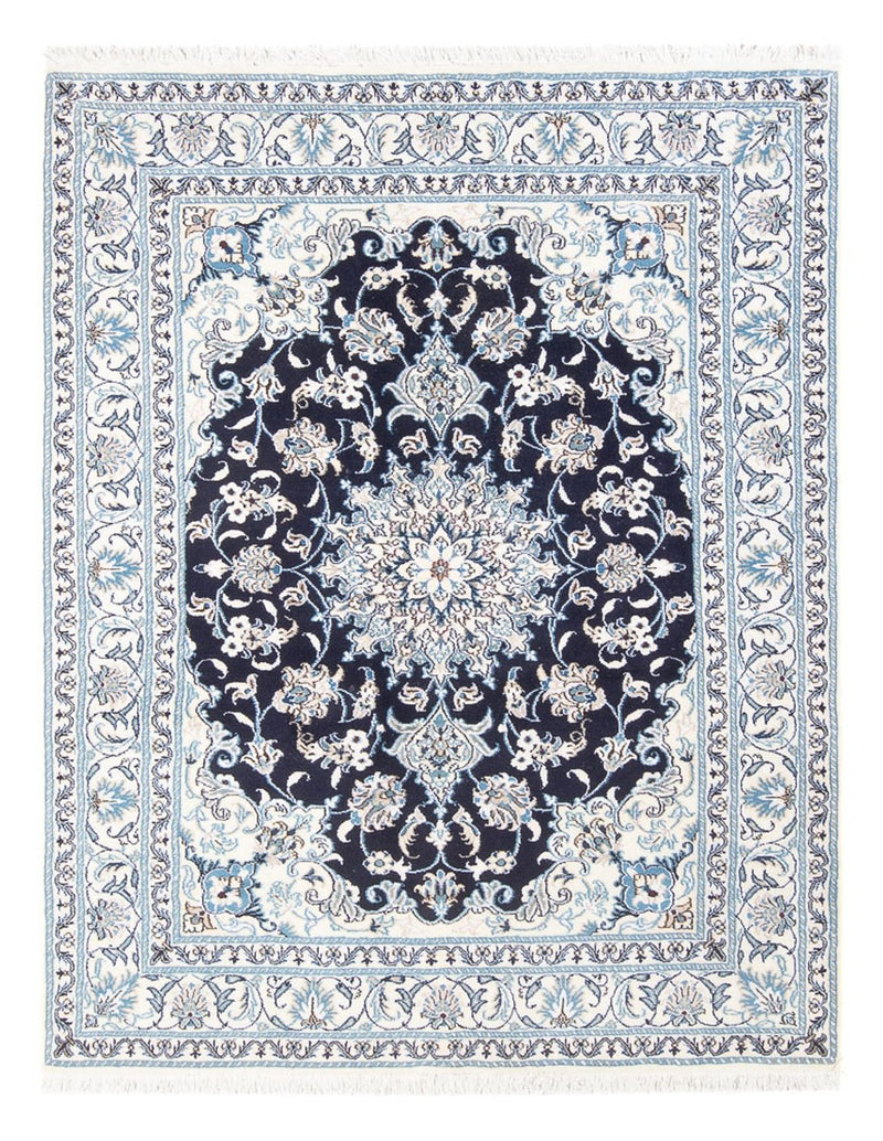 Tapis persan - Nain - Royal - 205 x 146 cm - bleu foncé