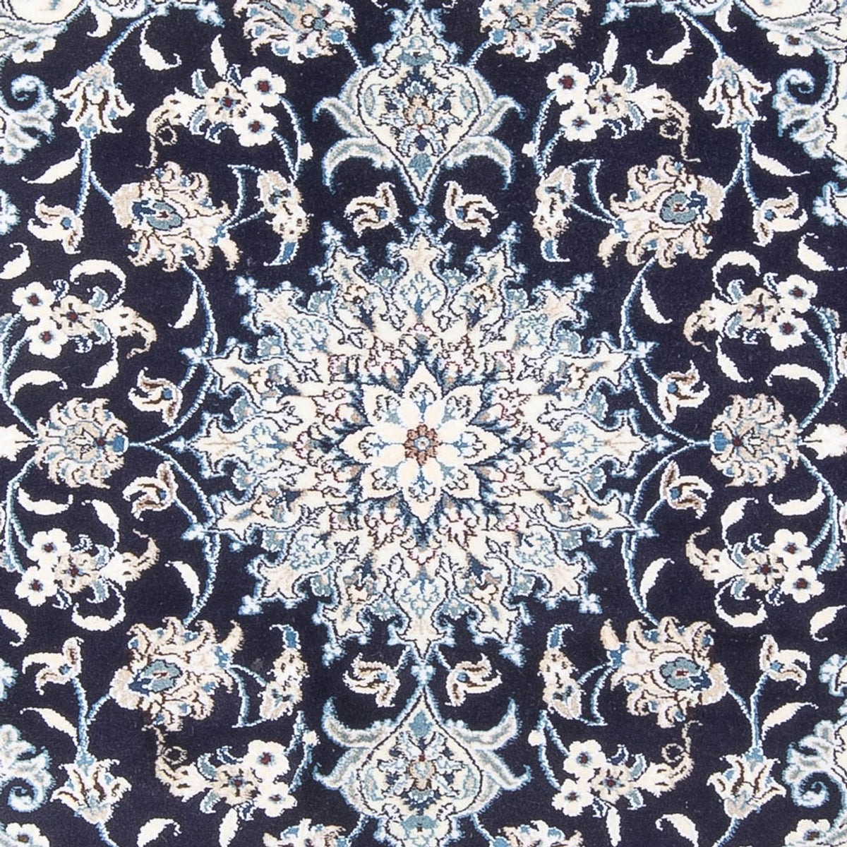 Tapis persan - Nain - Royal - 205 x 146 cm - bleu foncé