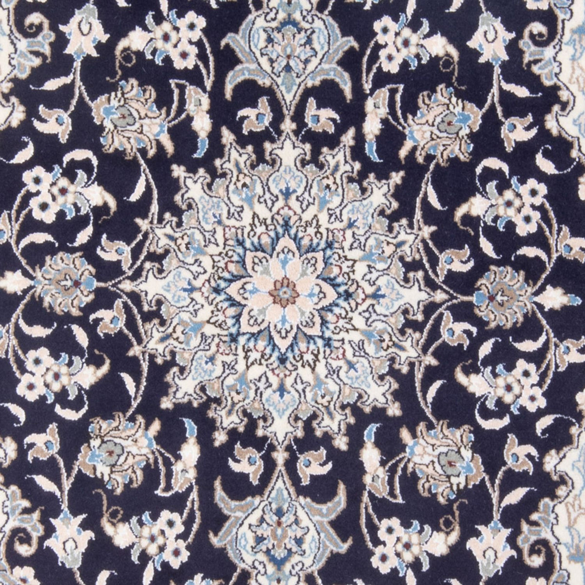 Tapis persan - Nain - Royal - 200 x 152 cm - bleu foncé