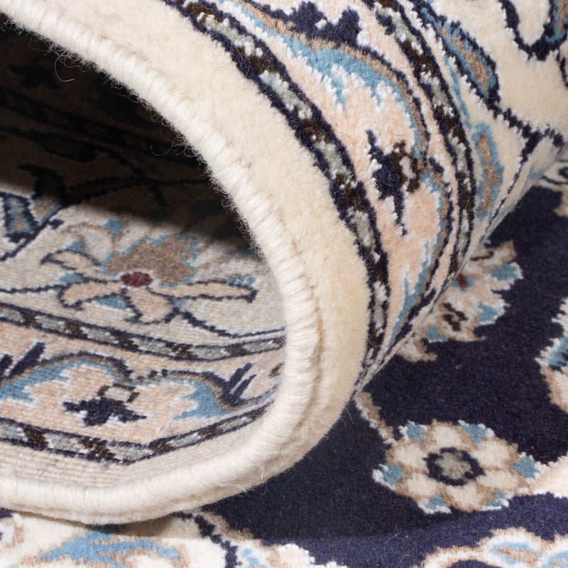 Tapis persan - Nain - Royal - 200 x 152 cm - bleu foncé