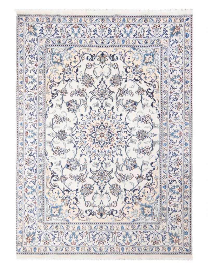 Tapis persan - Nain - Royal - 197 x 144 cm - crème