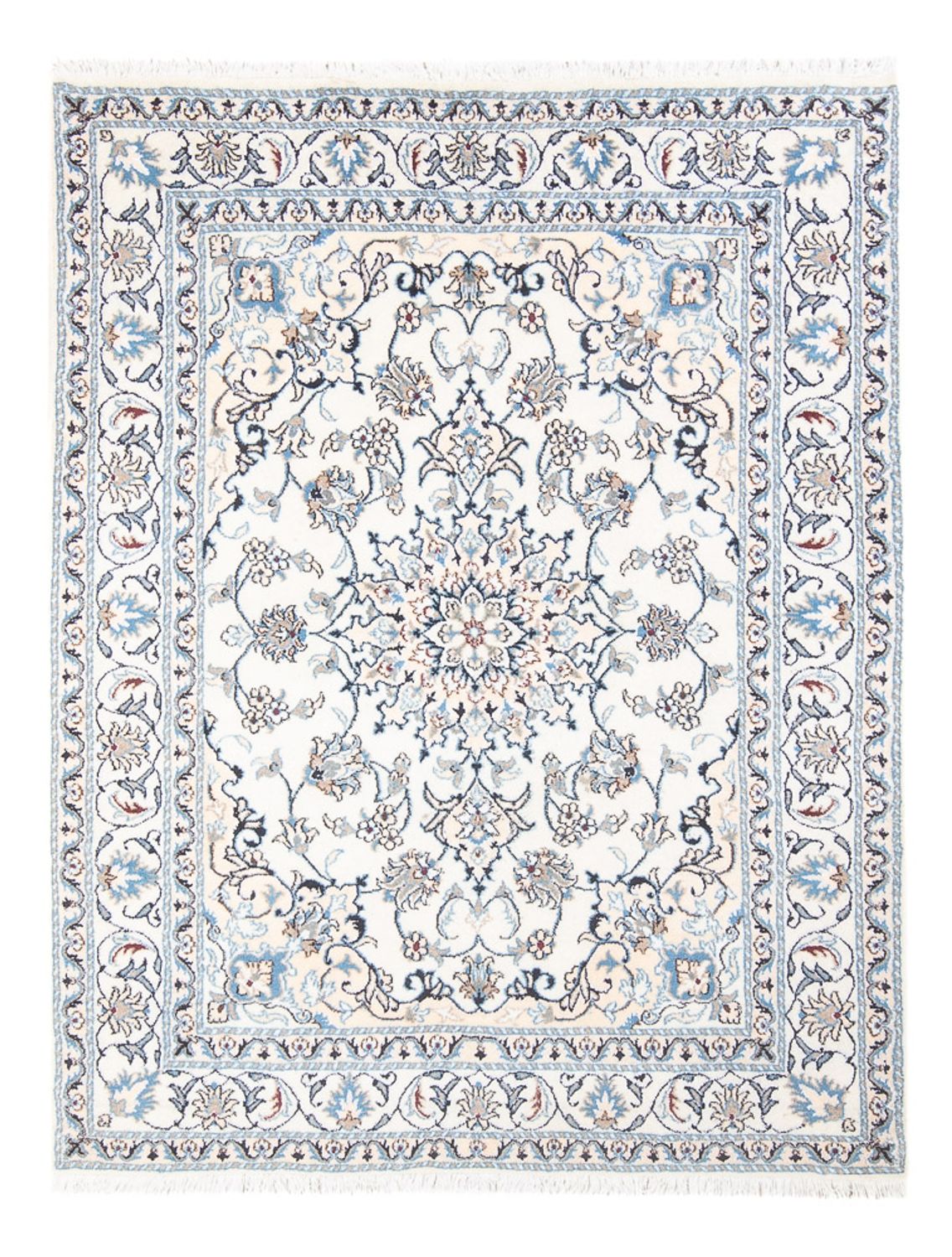Tapis persan - Nain - Royal - 200 x 143 cm - crème