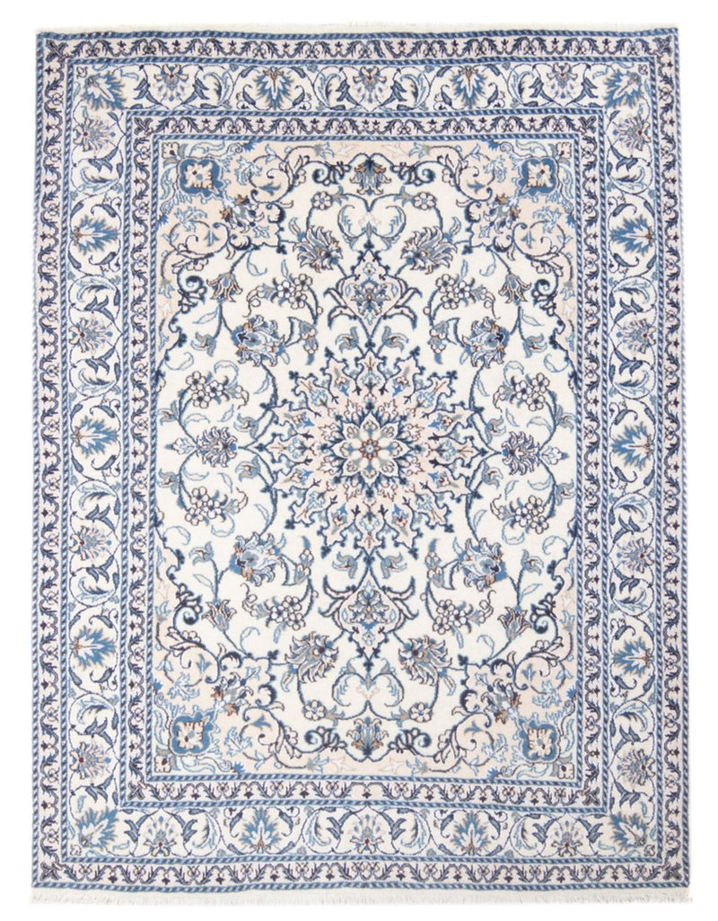 Tapis persan - Nain - Royal - 202 x 147 cm - crème