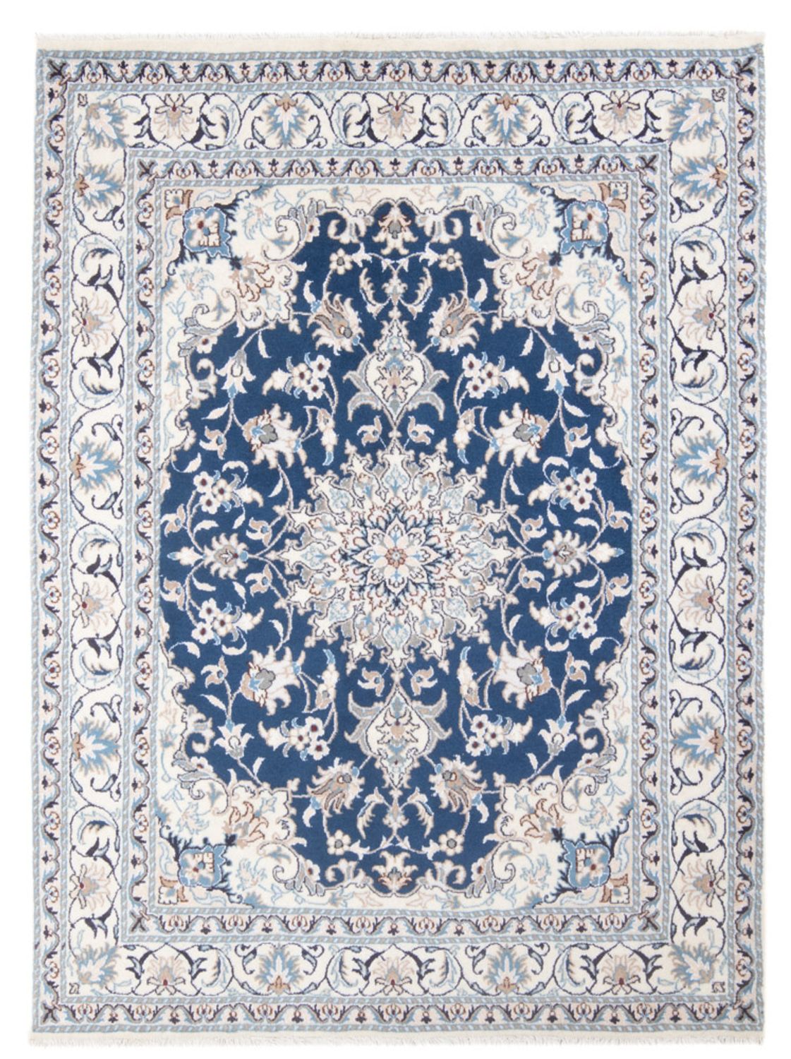 Tapis persan - Nain - Royal - 200 x 148 cm - bleu