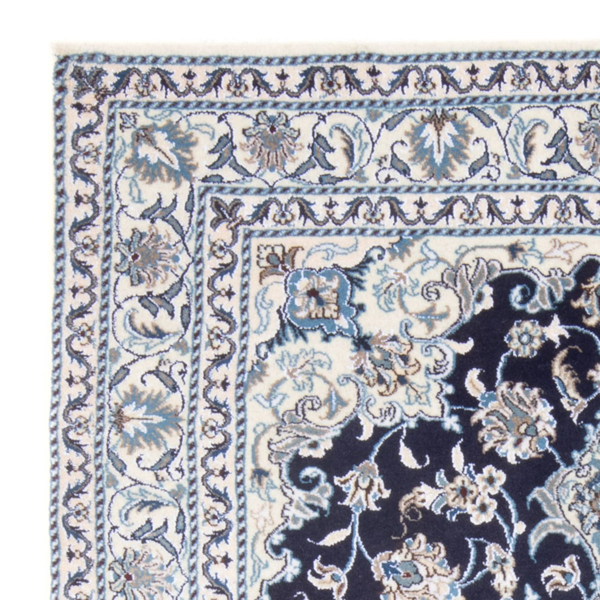 Tapis persan - Nain - Royal - 194 x 149 cm - bleu foncé