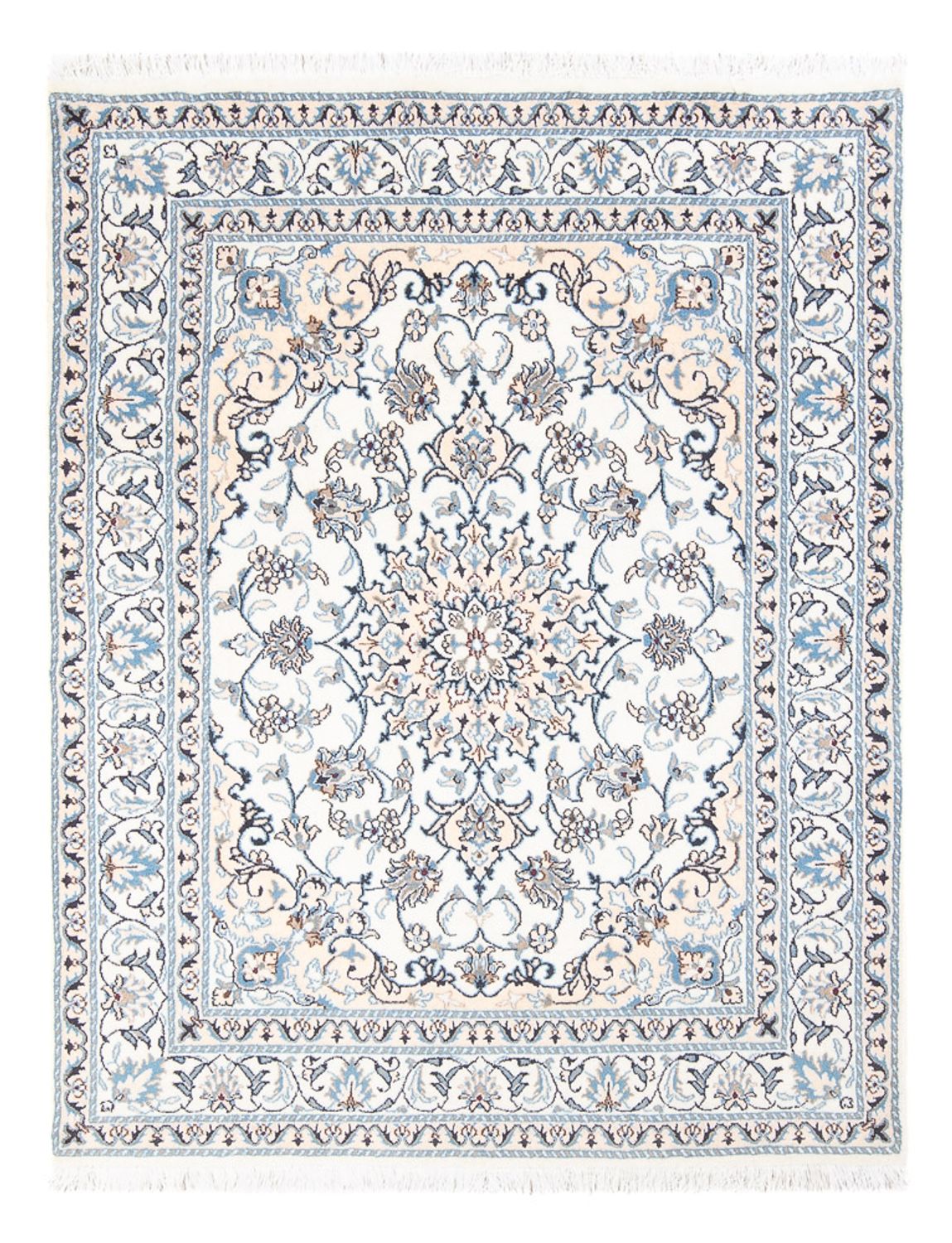 Tapis persan - Nain - Royal - 190 x 148 cm - crème