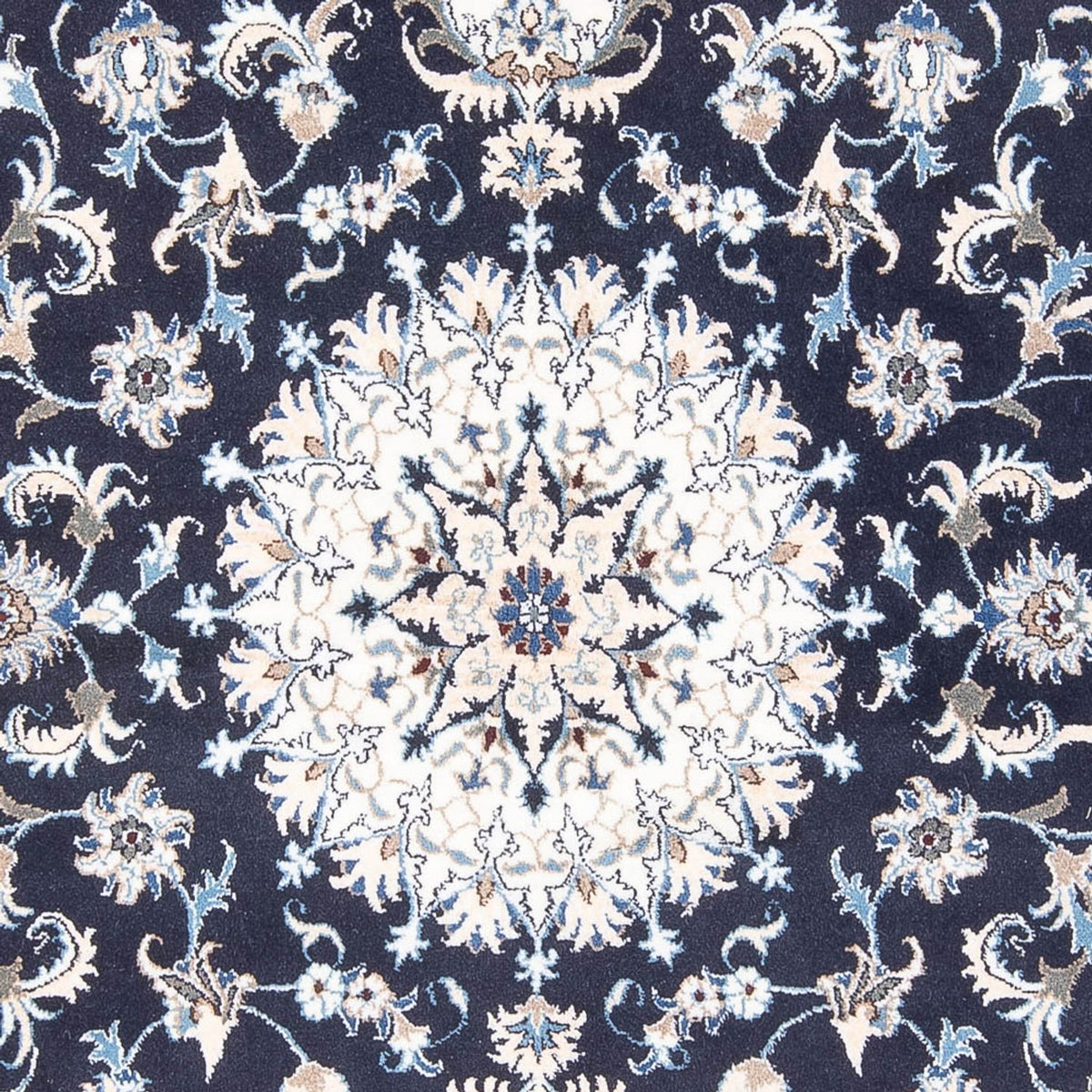 Tapis persan - Nain - 241 x 167 cm - bleu foncé
