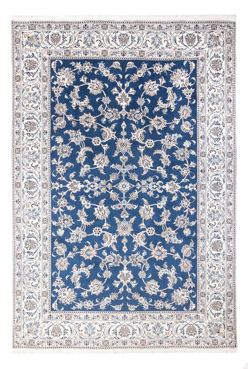 Tapis persan - Nain - 291 x 197 cm - bleu foncé