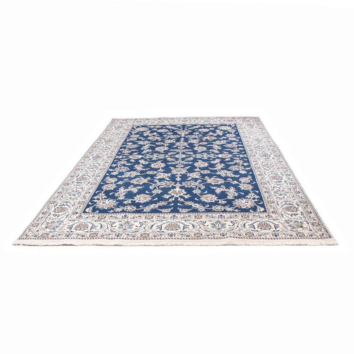 Tapis persan - Nain - 291 x 197 cm - bleu foncé