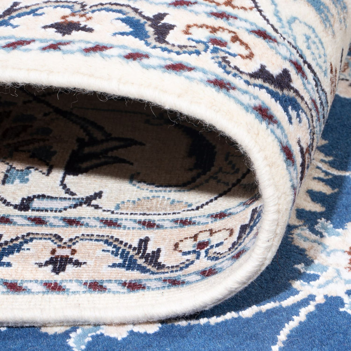 Tapis persan - Nain - 296 x 196 cm - bleu