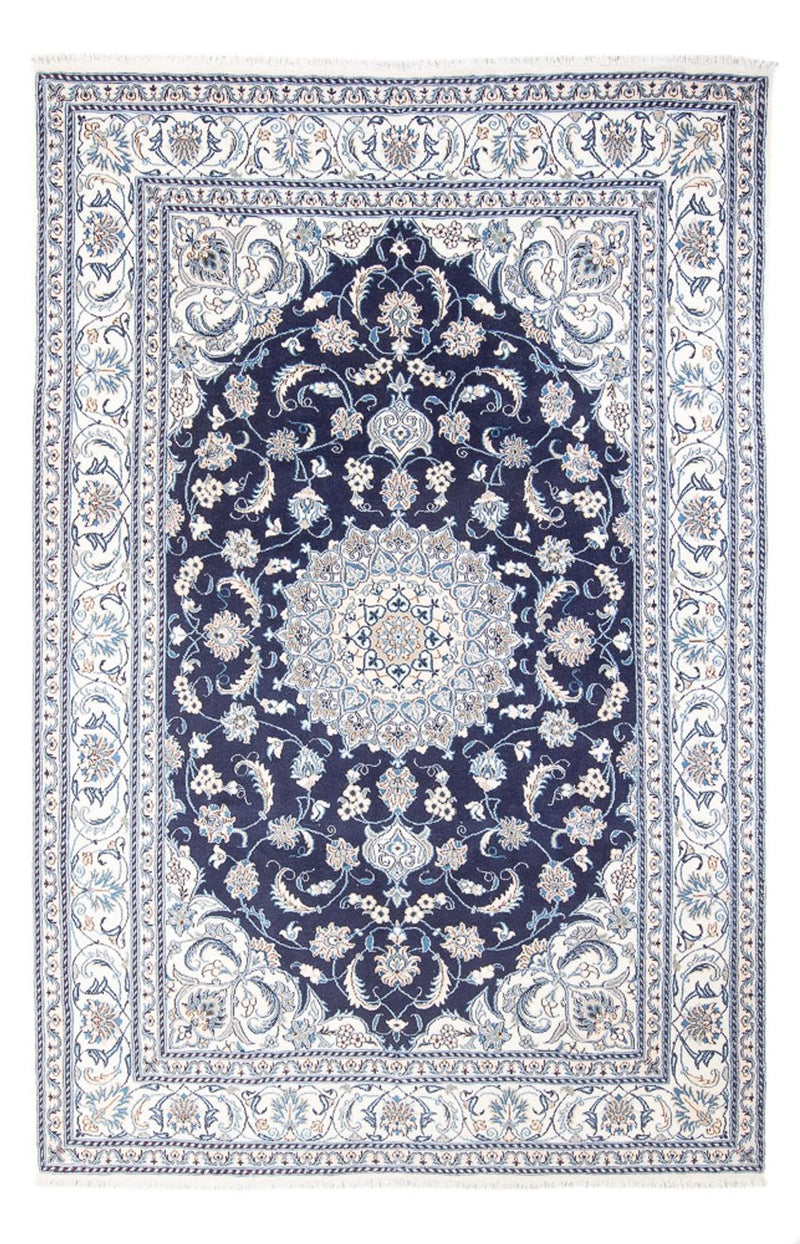 Tapis persan - Nain - 293 x 201 cm - bleu foncé