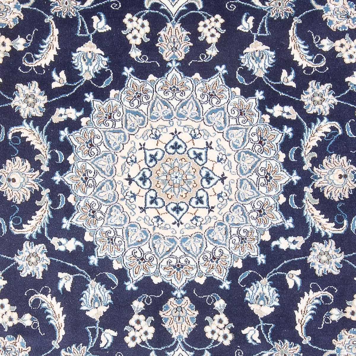 Tapis persan - Nain - 293 x 201 cm - bleu foncé