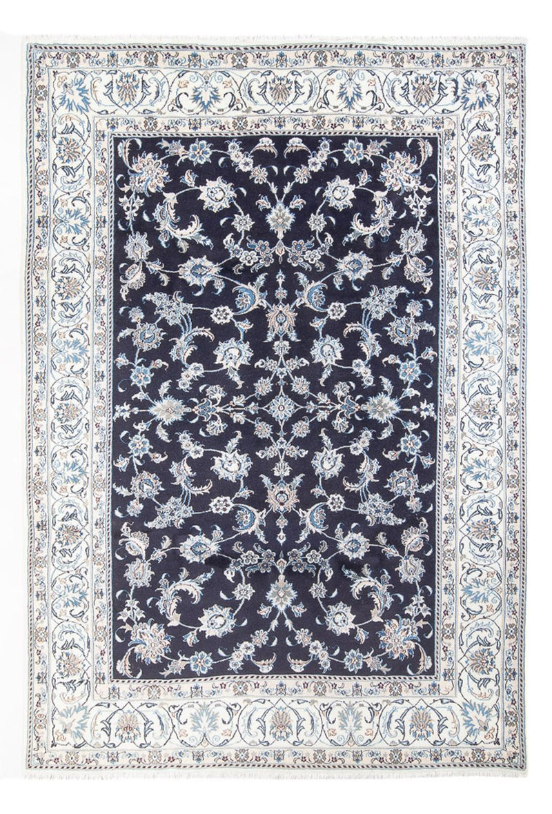 Tapis persan - Nain - 292 x 198 cm - bleu foncé