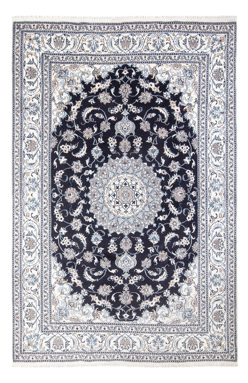 Tapis persan - Nain - 295 x 191 cm - bleu foncé