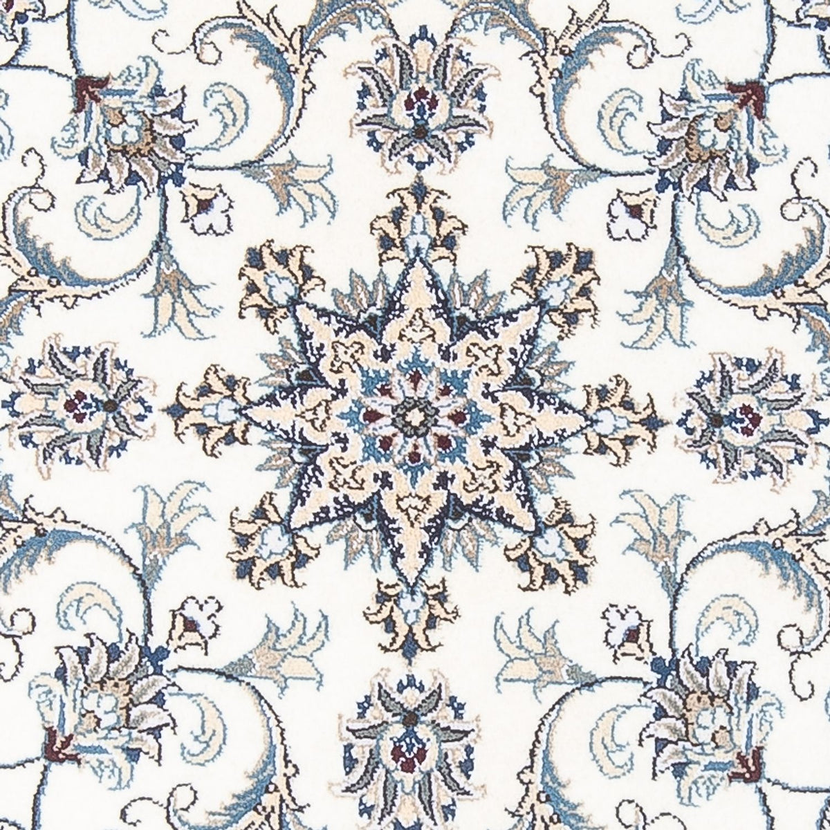 Tapis persan - Nain ronde  - 150 x 150 cm - crème