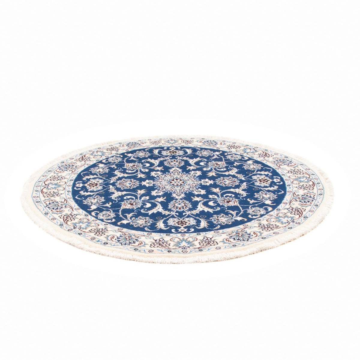 Tapis persan - Nain ronde  - 150 x 150 cm - bleu