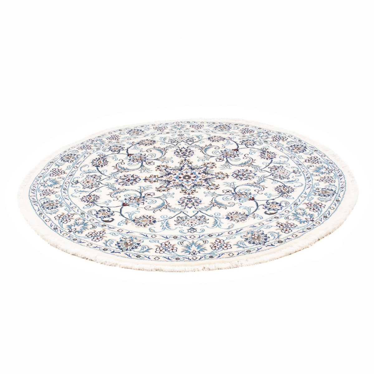 Tapis persan - Nain ronde  - 150 x 150 cm - crème