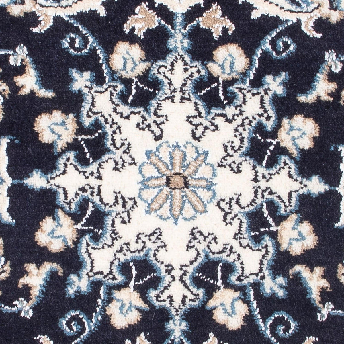 Tapis persan - Nain - Royal - 90 x 60 cm - bleu foncé