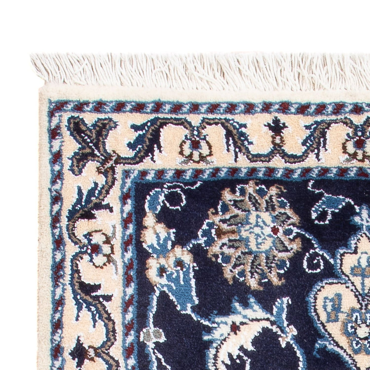 Tapis persan - Nain - Royal - 90 x 60 cm - bleu foncé