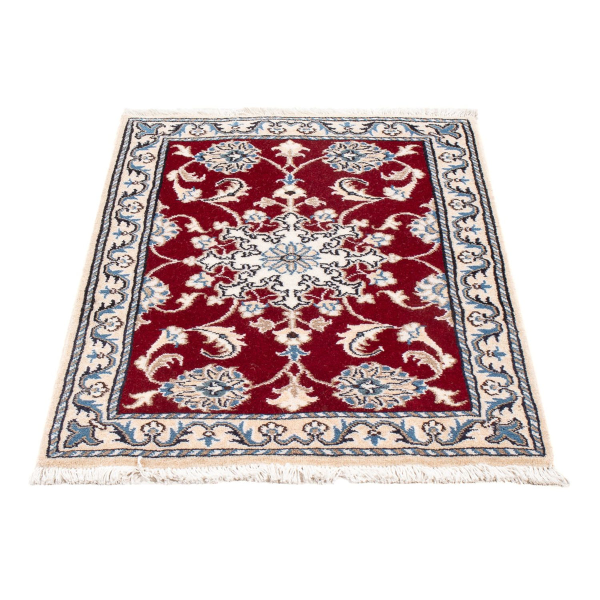 Tapis persan - Nain - Royal - 90 x 60 cm - rouge