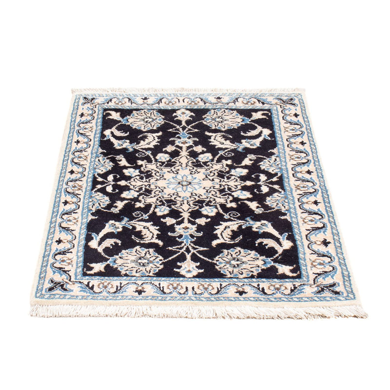 Tapis persan - Nain - Royal - 90 x 60 cm - bleu foncé