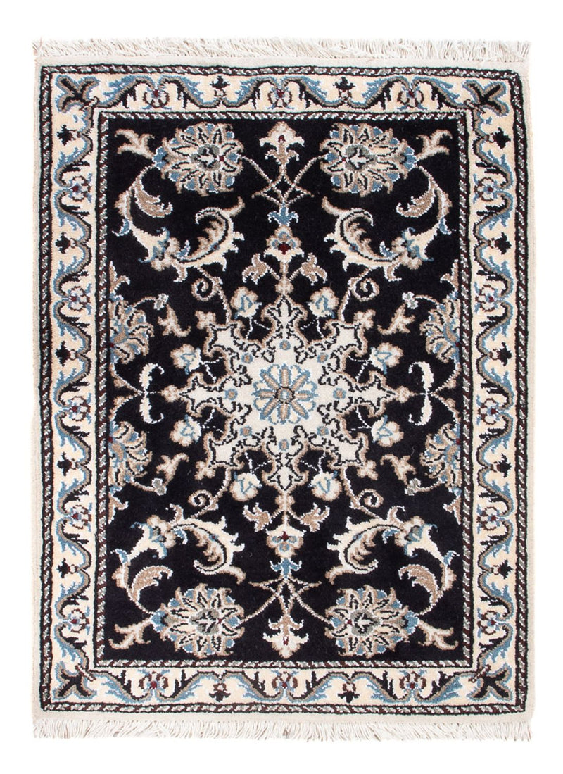 Tapis persan - Nain - Royal - 90 x 60 cm - bleu foncé