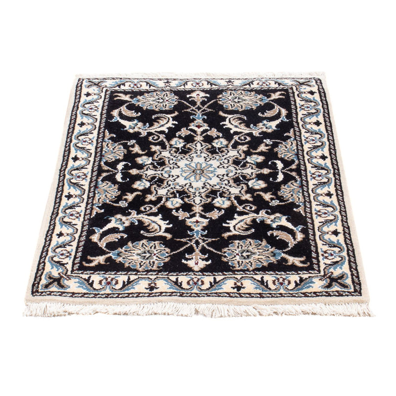 Tapis persan - Nain - Royal - 90 x 60 cm - bleu foncé