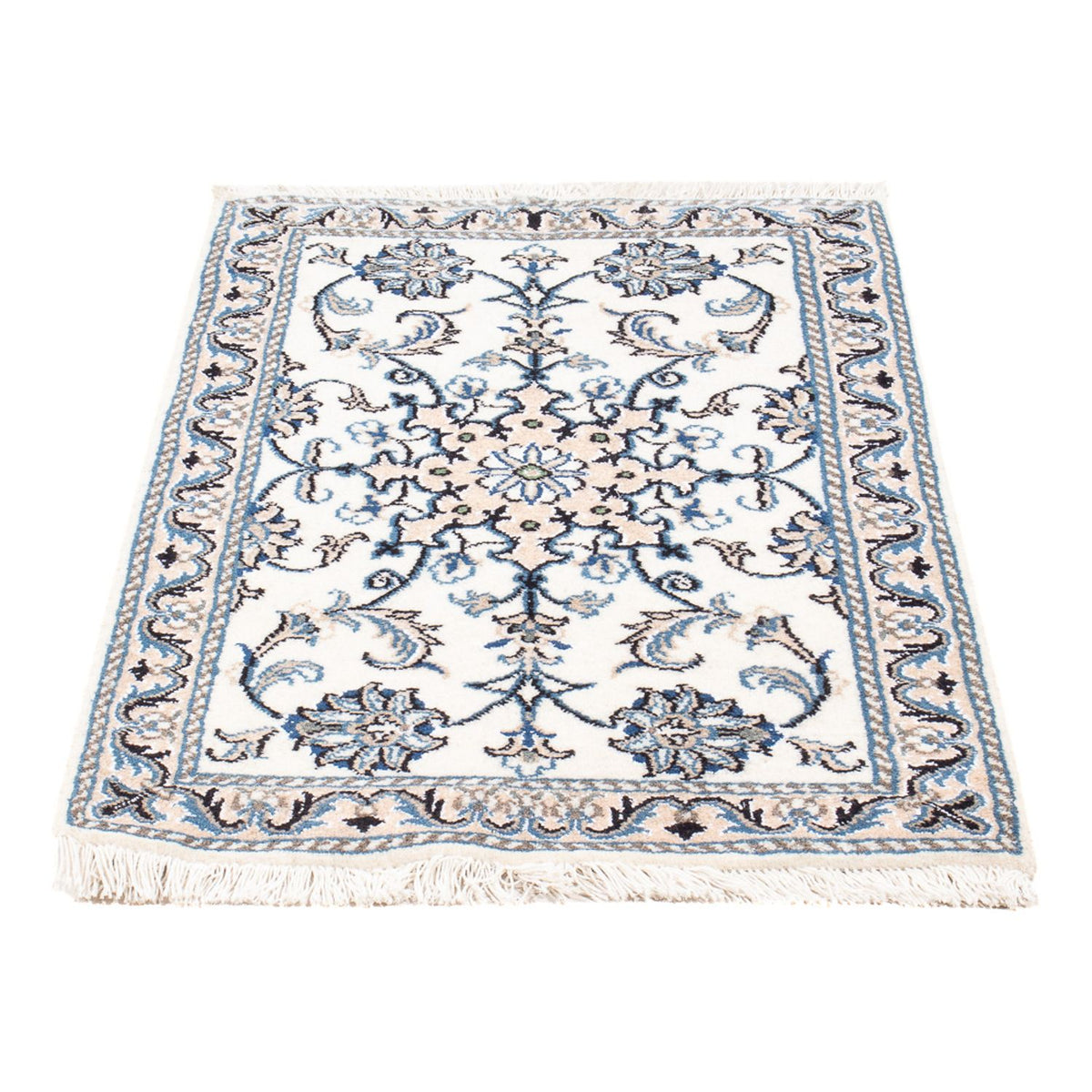 Tapis persan - Nain - Royal - 90 x 60 cm - crème