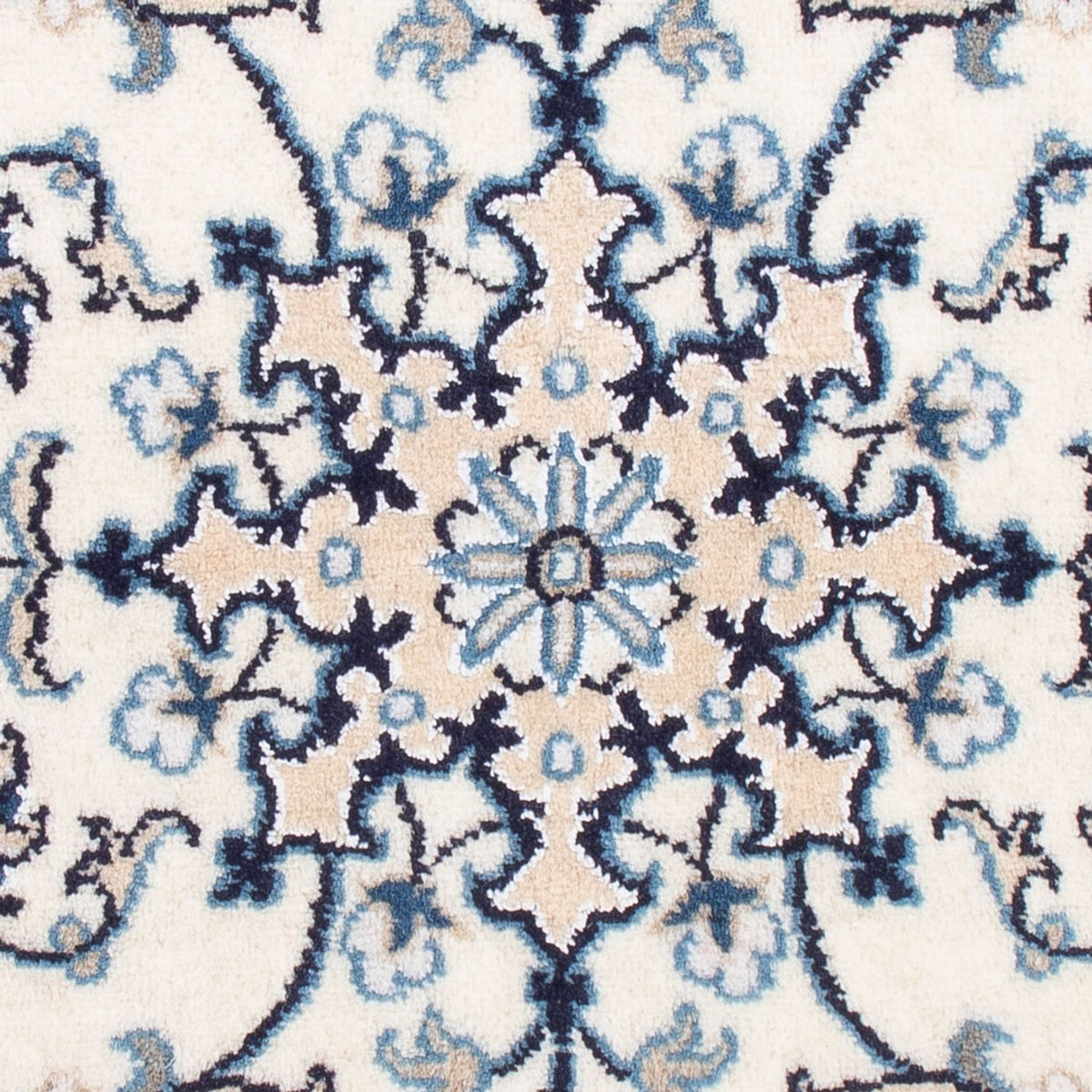 Tapis persan - Nain - Royal - 90 x 60 cm - crème