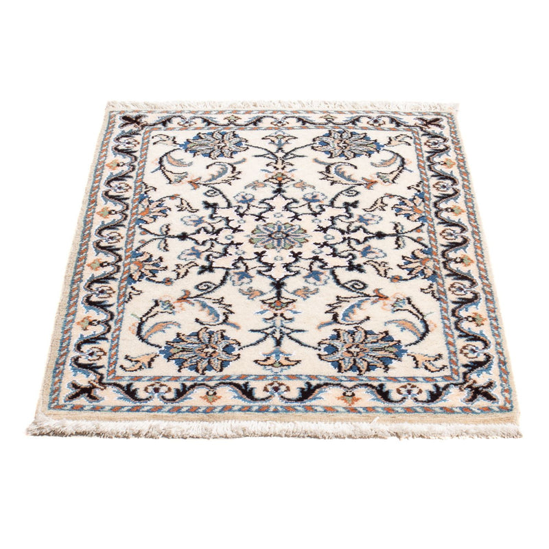 Tapis persan - Nain - Royal - 90 x 60 cm - crème