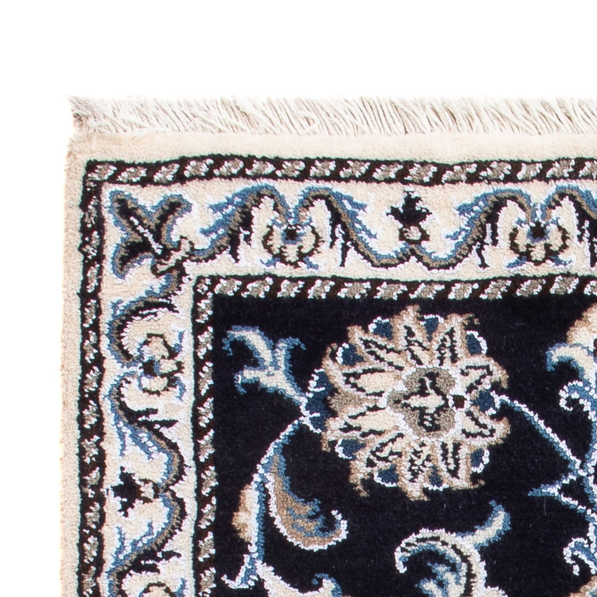 Tapis persan - Nain - Royal - 90 x 60 cm - bleu foncé