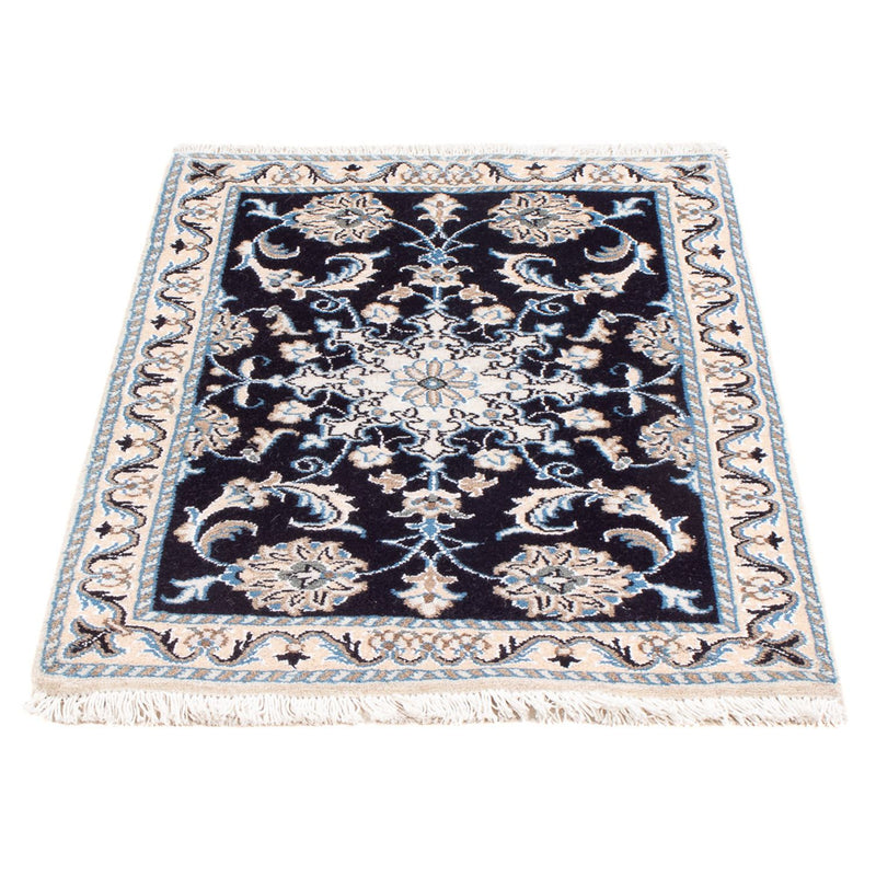 Tapis persan - Nain - Royal - 90 x 60 cm - bleu foncé