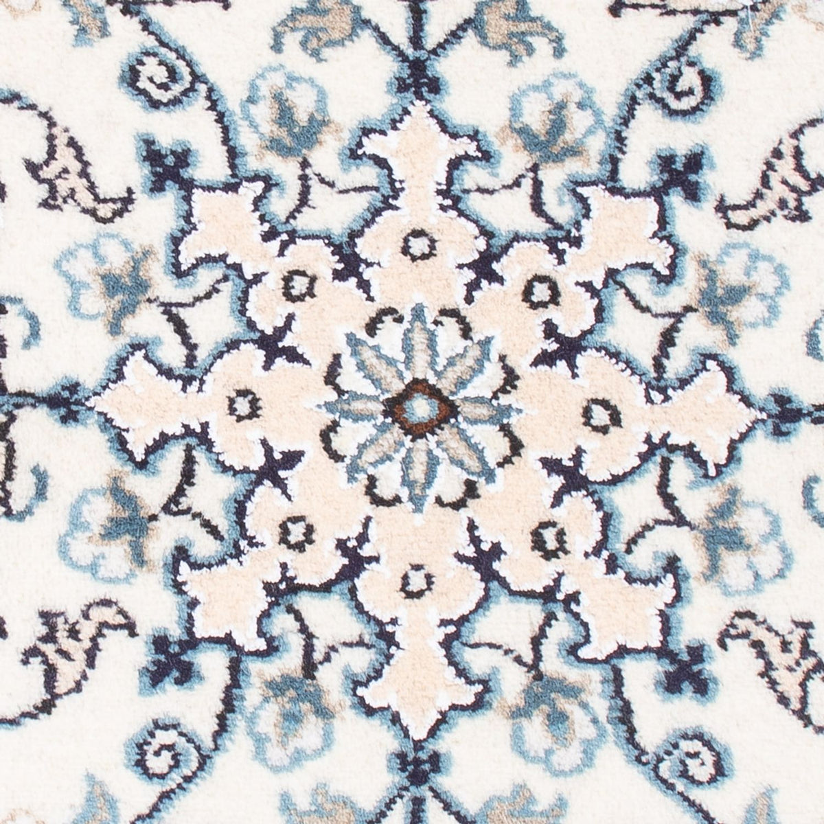 Tapis persan - Nain - Royal - 90 x 60 cm - crème