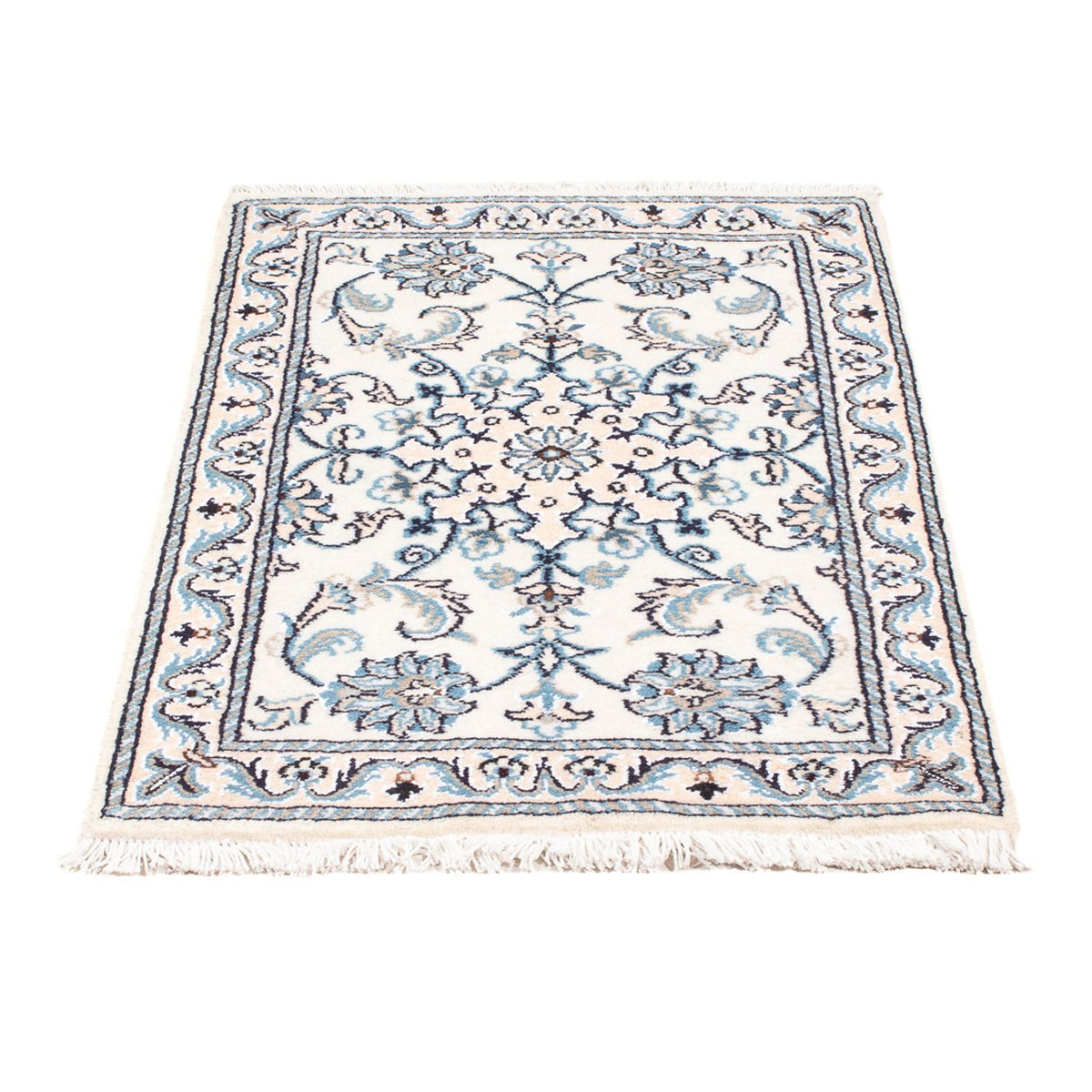Tapis persan - Nain - Royal - 90 x 60 cm - crème
